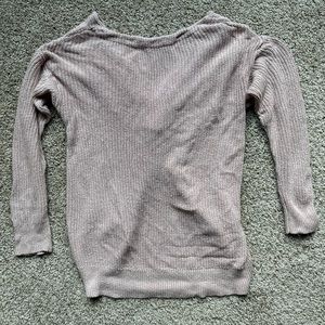 Mauve sweater with cross cross back detail